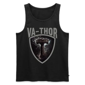 Papa Vathor Va Thor Vatertag Vatertagsgeschenk - Männer Premium Bio Tank Top - Schwarz - Vorne - AI Model Male 178 light (178cm)