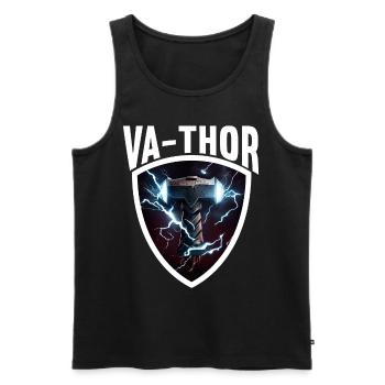 Papa Vathor Va Thor Fête des pères Fête des pères Cadeau de fête des pères - Débardeur bio Premium Homme - noir - Devant - Michal (187cm)