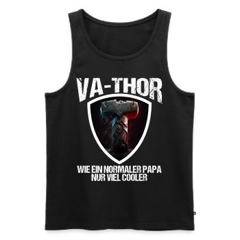 Papa Vathor Va Thor Vatertag Vatertagsgeschenk - Männer Premium Bio Tank Top - Schwarz - Vorne - AI Model Male 178 light (178cm)