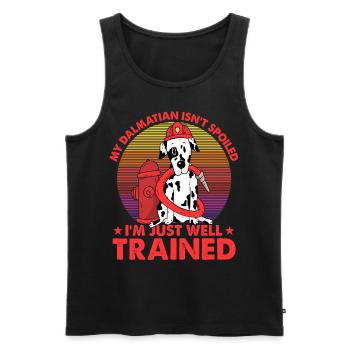 My Dalmatian isn't spoiled I'm just well trained - Men's Premium Organic Tank Top - black - Front - Michal (187cm)