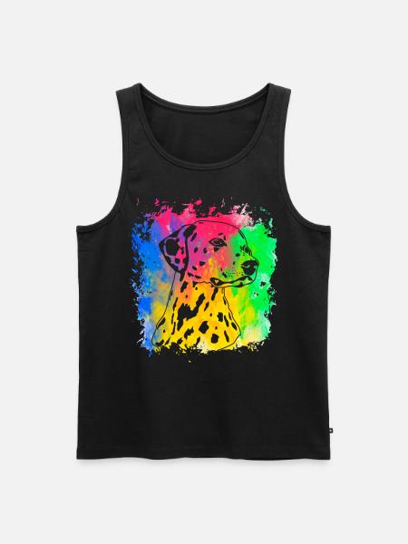 Dalmatiner Retro - Männer Premium Bio Tank Top - Schwarz
