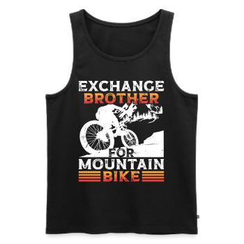 Exchange Brother for Mountain Bike - Männer Premium Bio Tank Top - Schwarz - Vorne - Michal (187cm)