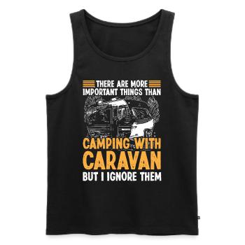 Important Outdoor Camping Design - Männer Premium Bio Tank Top - Schwarz - Vorne - AI Model Male 178 light (178cm)