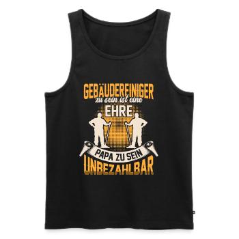 Gebäudereiniger sein ist eine Ehre Fensterputzer - Männer Premium Bio Tank Top - Schwarz - Vorne - Michal (187cm)