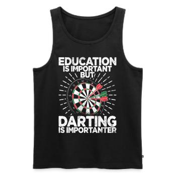 Retro dartboard Dartboard 180 for darts players - Men's Premium Organic Tank Top - black - Front - Michal (187cm)
