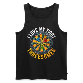 Retro dartboard Dartboard 180 for darts players - Men's Premium Organic Tank Top - black - Front - Michal (187cm)