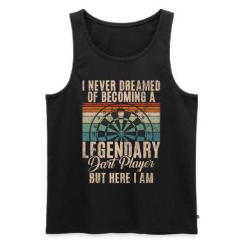 Retro dartboard Dartboard 180 for darts players - Men's Premium Organic Tank Top - black - Front - AI Model Male 178 light (178cm)