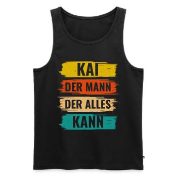 Kai Der Mann Der Alles Kann Vorname Kai - Männer Premium Bio Tank Top - Schwarz - Vorne - AI Model Male 178 light (178cm)