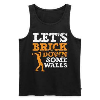 Let's tear down some walls House demolition - Men's Premium Organic Tank Top - black - Front - AI Model Male 178 light (178cm)