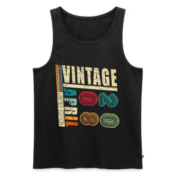Vintage Geburtstag Geschenkidee April 2008 - Männer Premium Bio Tank Top - Schwarz - Vorne - Michal (187cm)
