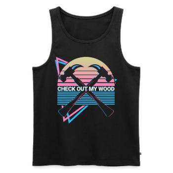 Lustiger Schreiner Schreinerarbeiten Retro - Männer Premium Bio Tank Top - Schwarz - Vorne - Michal (187cm)