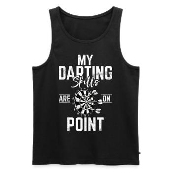 Retro dartboard Dartboard 180 for darts players - Men's Premium Organic Tank Top - black - Front - AI Model Male 178 light (178cm)