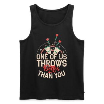 Retro dartboard Dartboard 180 for darts players - Men's Premium Organic Tank Top - black - Front - Michal (187cm)