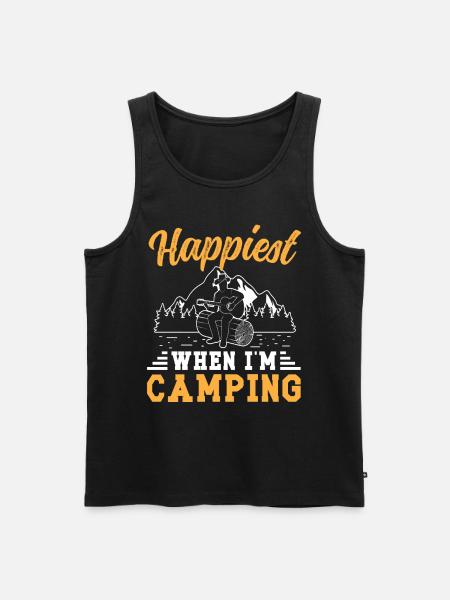 Happiest when i'm Camping - Men's Premium Organic Tank Top - black