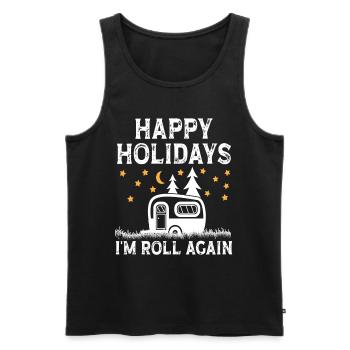 Holidays i'm roll again - Männer Premium Bio Tank Top - Schwarz - Vorne - AI Model Male 178 light (178cm)