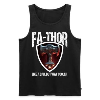 Papa Vathor Va Thor Fête des pères Fête des pères Cadeau de fête des pères - Débardeur bio Premium Homme - noir - Devant - Michal (187cm)