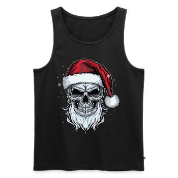 Père Noël Crâne Noël Horreur Métal Rock n Ro - Débardeur bio Premium Homme - noir - Devant - Michal (187cm)