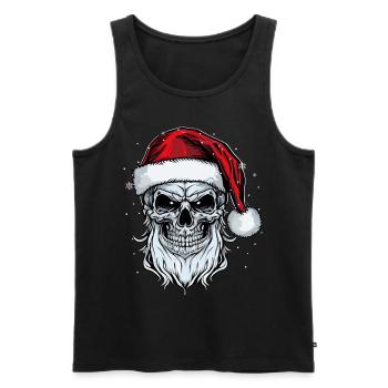 Père Noël Crâne Noël Horreur Métal Rock n Ro - Débardeur bio Premium Homme - noir - Devant - Michal (187cm)