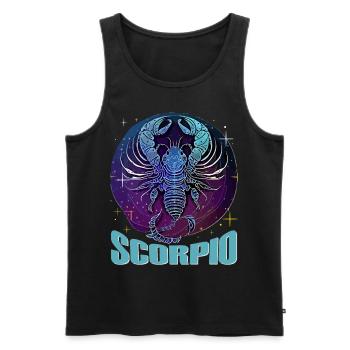 Scorpio Celestial Scorpion Zodiac Symbol Scorpius - Männer Premium Bio Tank Top - Schwarz - Vorne - AI Model Male 178 light (178cm)