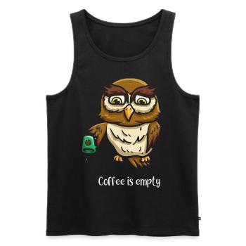 empty coffee ornithology - Men's Premium Organic Tank Top - black - Front - Michal (187cm)