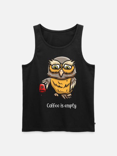 caffeinated coffee bird - Men's Premium Organic Tank Top - black