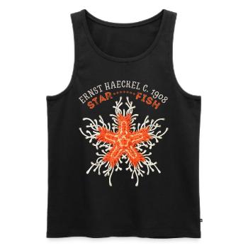 Vintage starfish illustration by Ernst Haeckel - Men's Premium Organic Tank Top - black - Front - Michal (187cm)