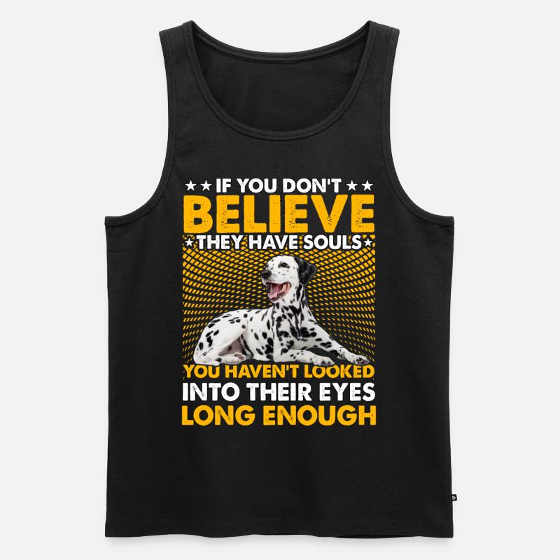 Dalmatiner Lustiger Spruch - Männer Premium Bio Tank Top - Schwarz