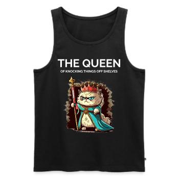 Proud Cat Owner - Men's Premium Organic Tank Top - black - Front - Michal (187cm)