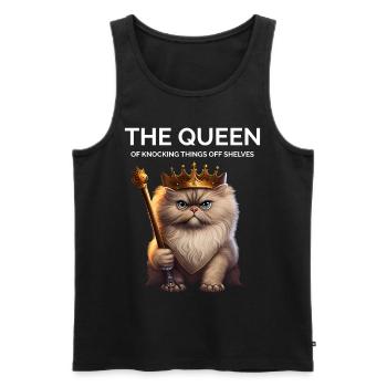 Sarcastic Cat - Men's Premium Organic Tank Top - black - Front - AI Model Male 178 light (178cm)