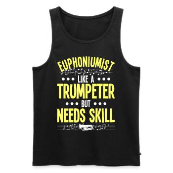 Euphonium Euphonium Joueur de cuivres Euphoniste - Débardeur bio Premium Homme - noir - Devant - AI Model Male 178 light (178cm)