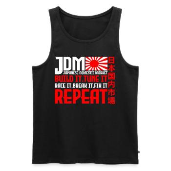 JDM Motorsport Auto Tuning Automotive - Männer Premium Bio Tank Top - Schwarz - Vorne - AI Model Male 178 light (178cm)