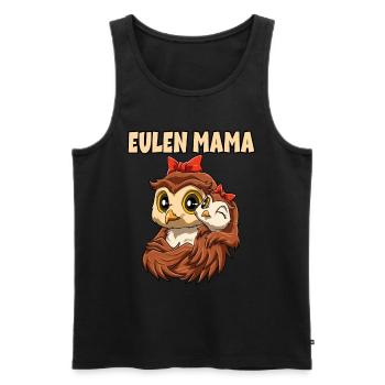 Eulen Mama Muttertag Mami Mutter für eine Mama - Männer Premium Bio Tank Top - Schwarz - Vorne - AI Model Male 178 light (178cm)