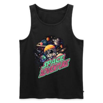 Space Adventure Astronaut für einen Kinder und - Männer Premium Bio Tank Top - Schwarz - Vorne - AI Model Male 178 light (178cm)