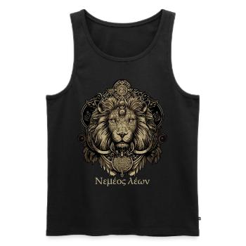 Nemean Lion Head Ancient Greek Mythology Leo Zodia - Männer Premium Bio Tank Top - Schwarz - Vorne - Michal (187cm)