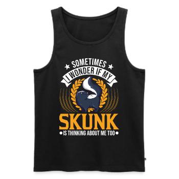 Cadeau Skunk - Débardeur bio Premium Homme - noir - Devant - Michal (187cm)