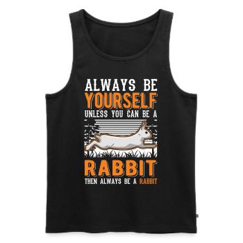 Kaninchen Häschen Hase Kaninchen - Männer Premium Bio Tank Top - Schwarz - Vorne - AI Model Male 178 light (178cm)
