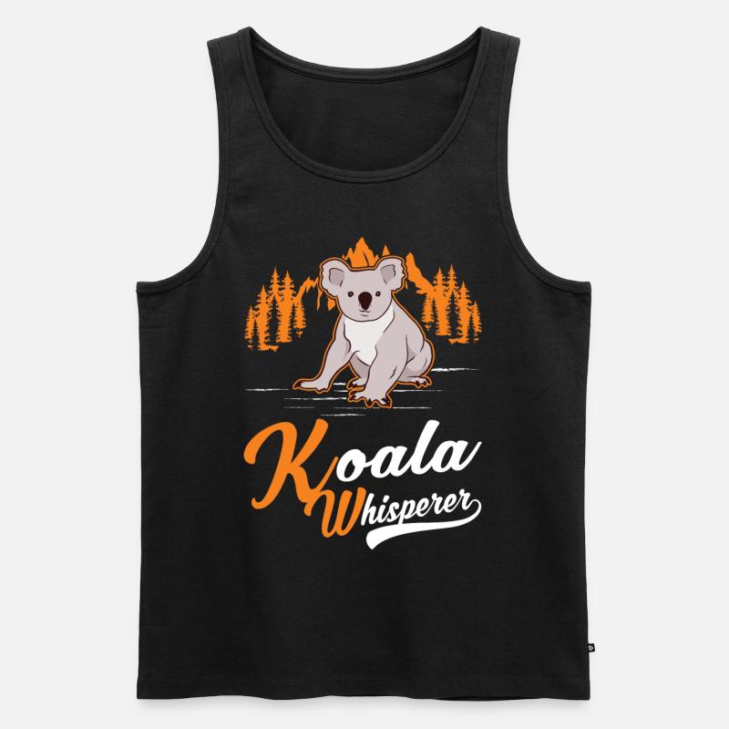 Koala Flüsterer Koalabär - Männer Premium Bio Tank Top - Schwarz