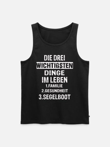 Segelboot - Männer Premium Bio Tank Top - Schwarz