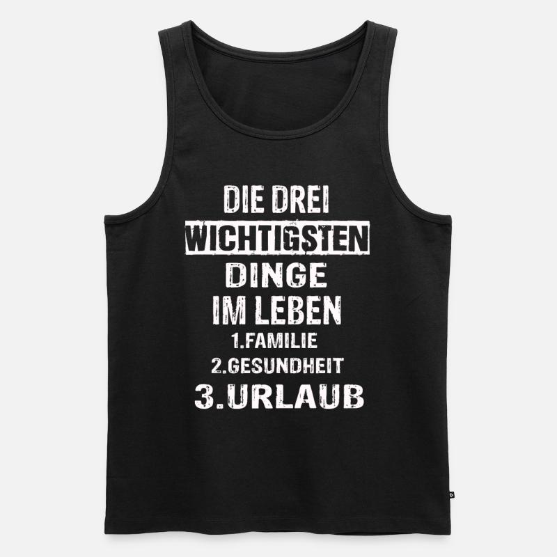 Urlaub - Männer Premium Bio Tank Top - Schwarz