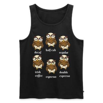 Bird Watching Caffeine Drinkers - Men's Premium Organic Tank Top - black - Front - Michal (187cm)