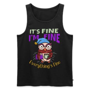 good, is all good, everything am - Men's Premium Organic Tank Top - black - Front - Michal (187cm)