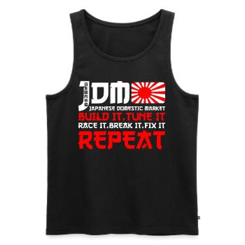 JDM Motorsport Auto Tuning Automobile - Débardeur bio Premium Homme - noir - Devant - Michal (187cm)