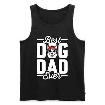 Best dad dog ever - Männer Premium Bio Tank Top - Schwarz - Vorne - AI Model Male 178 light (178cm)