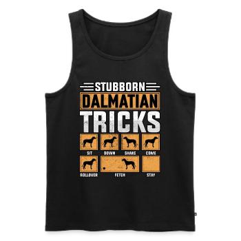 Stubborn Dalmatian Tricks - Männer Premium Bio Tank Top - Schwarz - Vorne - Michal (187cm)