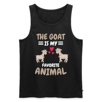 Favorite Animal Farmer Animal Funny Gift Goat - Men's Premium Organic Tank Top - black - Front - Michal (187cm)