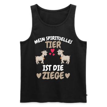 Bauernhof Tier Spirituelles Tier Geschenk Ziege - Männer Premium Bio Tank Top - Schwarz - Vorne - Michal (187cm)
