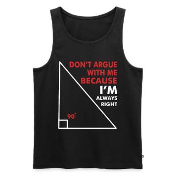 Math Mathematics Mathematician School Nerd Gift - Men's Premium Organic Tank Top - black - Front - Michal (187cm)