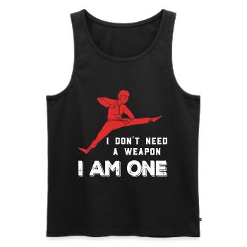 Karate Kung Kampfsport Kickboxen Judo Fu Geschenk - Männer Premium Bio Tank Top - Schwarz - Vorne - AI Model Male 178 light (178cm)