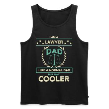 Papa Gift Birth Lawyer Lawyer Lawyer Say - Débardeur bio Premium Homme - noir - Devant - AI Model Male 178 light (178cm)