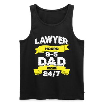 Lawyer Father Husband Hero - Men's Premium Organic Tank Top - black - Front - Michal (187cm)